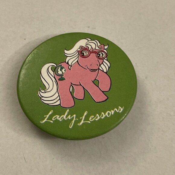 My Little Pony Lady Lessons Button Pin Pinback PB25D - Picture 1 of 2